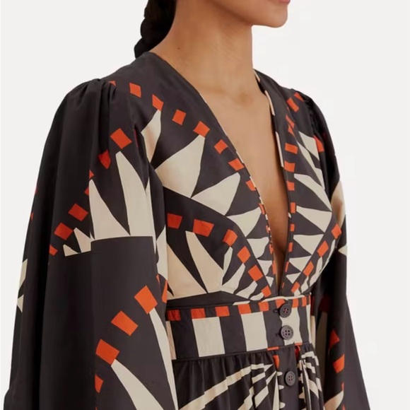 FARM RIO Coconut Grove Puff Sleeve Maxi Dress - Picture 4 of 7